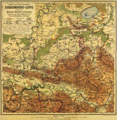 Map of / Karte von Schaumburg-Lippe 2010x2056px 11MiB